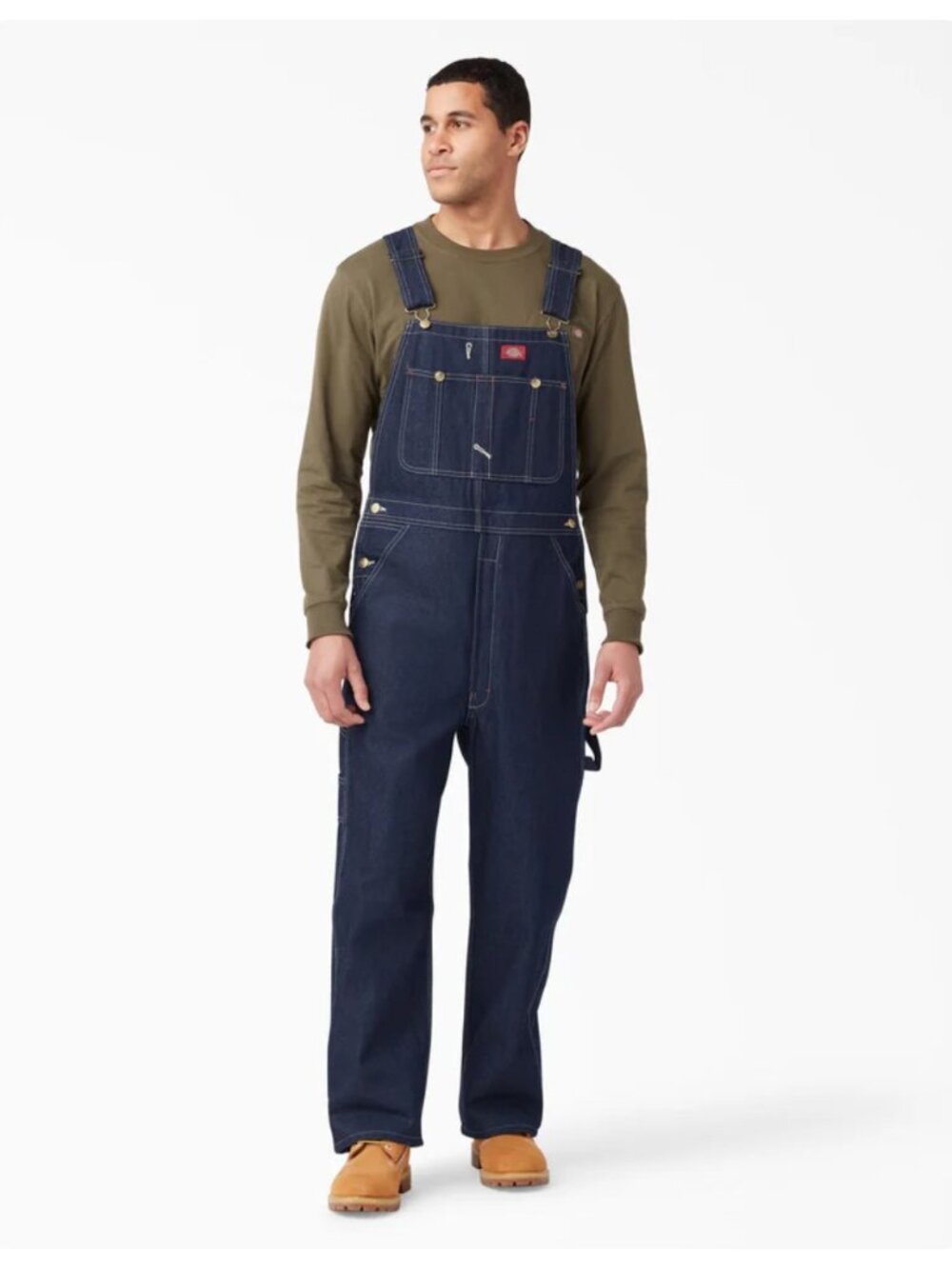 Dickies Indigo Bib Denim Overalls sz 32x36